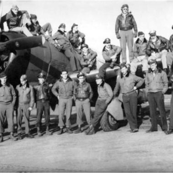 A2 leather jacket 464th Fighter Squadron, 507th Bomber Group, 7th Air Force - Picture 5 of 5